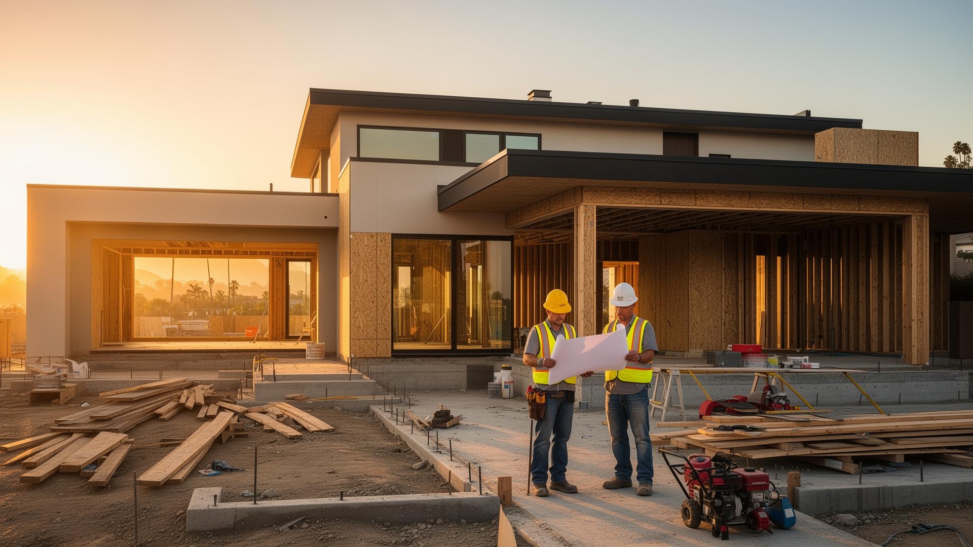LA single family home under construction